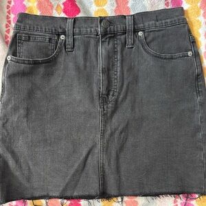 Madewell Black Denim Mini Skirt